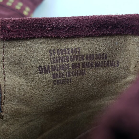 Sofft Allene Harness Ankle Boot Womens 9 Red Suede Studded Western Boho Zip Up - Picture 12 of 12